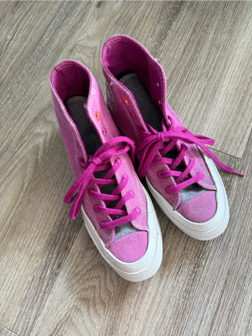 Converse Magenta High-Top Canvas Sneakers